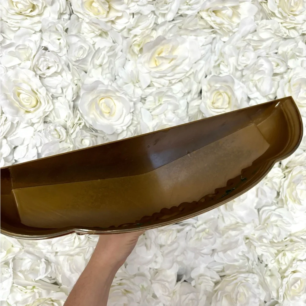 ✨ HOLLYWOOD REGENCY ORNATE WALL PLANTER WALL POCKET GOLD ORNATE DECOR ANTIQUE✨